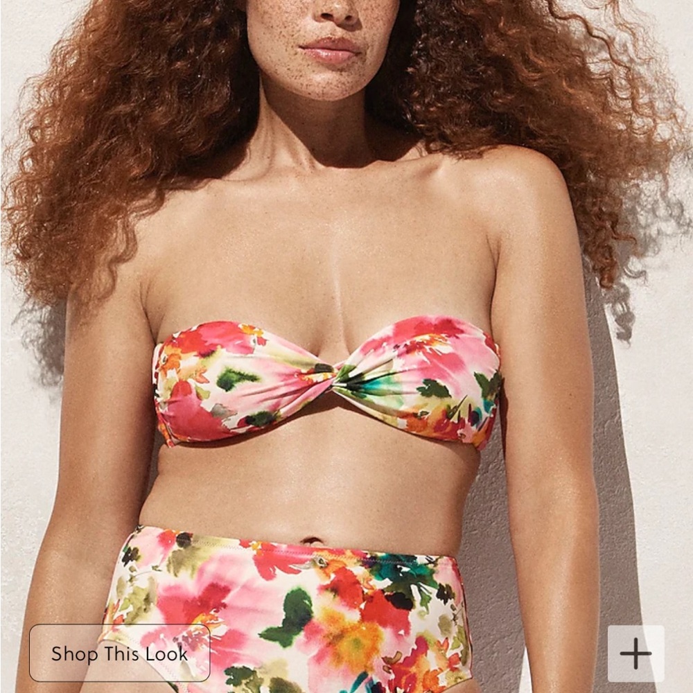 Floral Bandeau Bikini Top